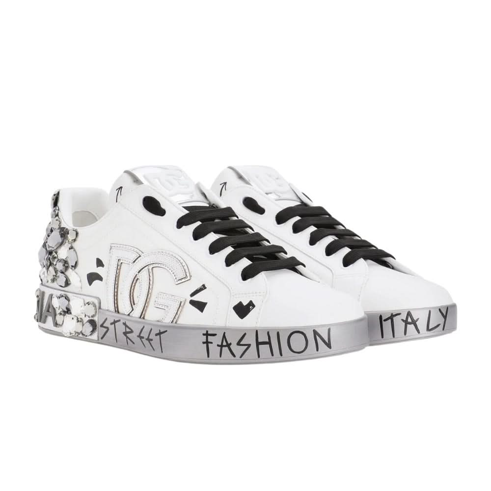 DOLCE & GABBANA  White ‘Portofino’ Sneakers - Copva