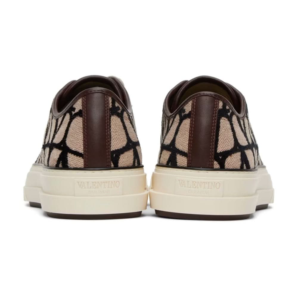 Valentino Garavani Beige & Black Totaloop Sneaker - Copva