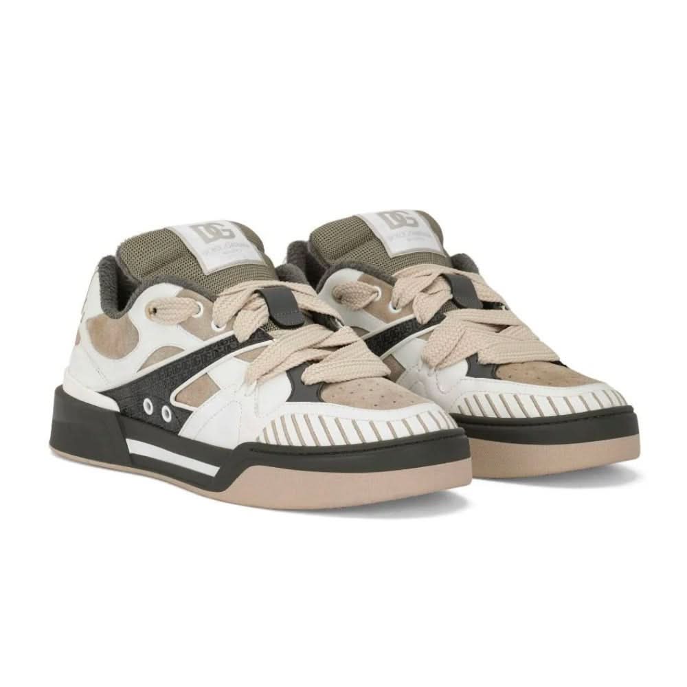 Dolce & Gabbana New Roma panelled 'white/khaki/beige' - Copva