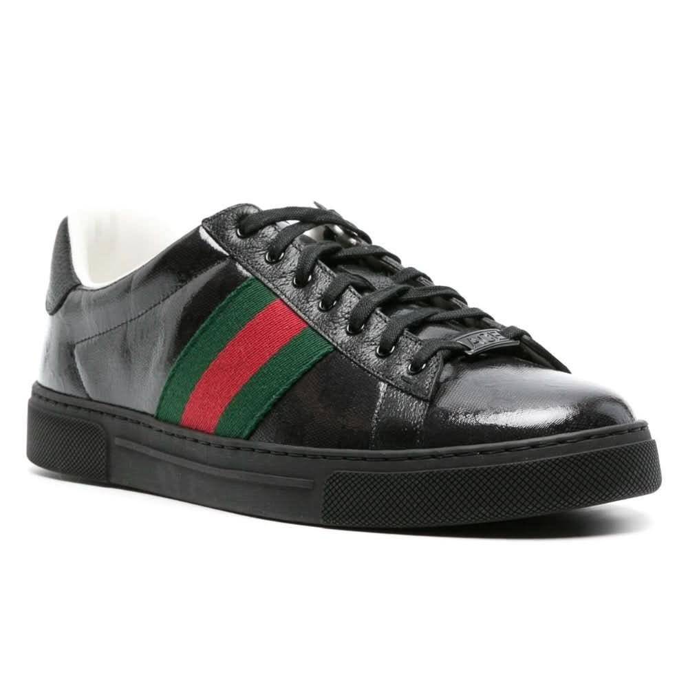Gucci  Ace GG Crystal canvas sneakers 'Black' - Copva