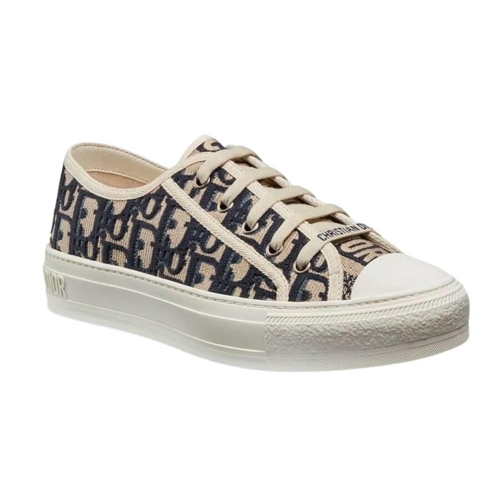WALK'N'DIOR SNEAKER Blue Dior Oblique Embroidered Canvas - Copva