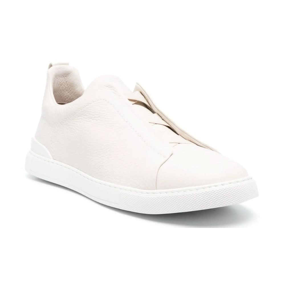 Zegna Triple Stich leather sneakers "White" - Copva