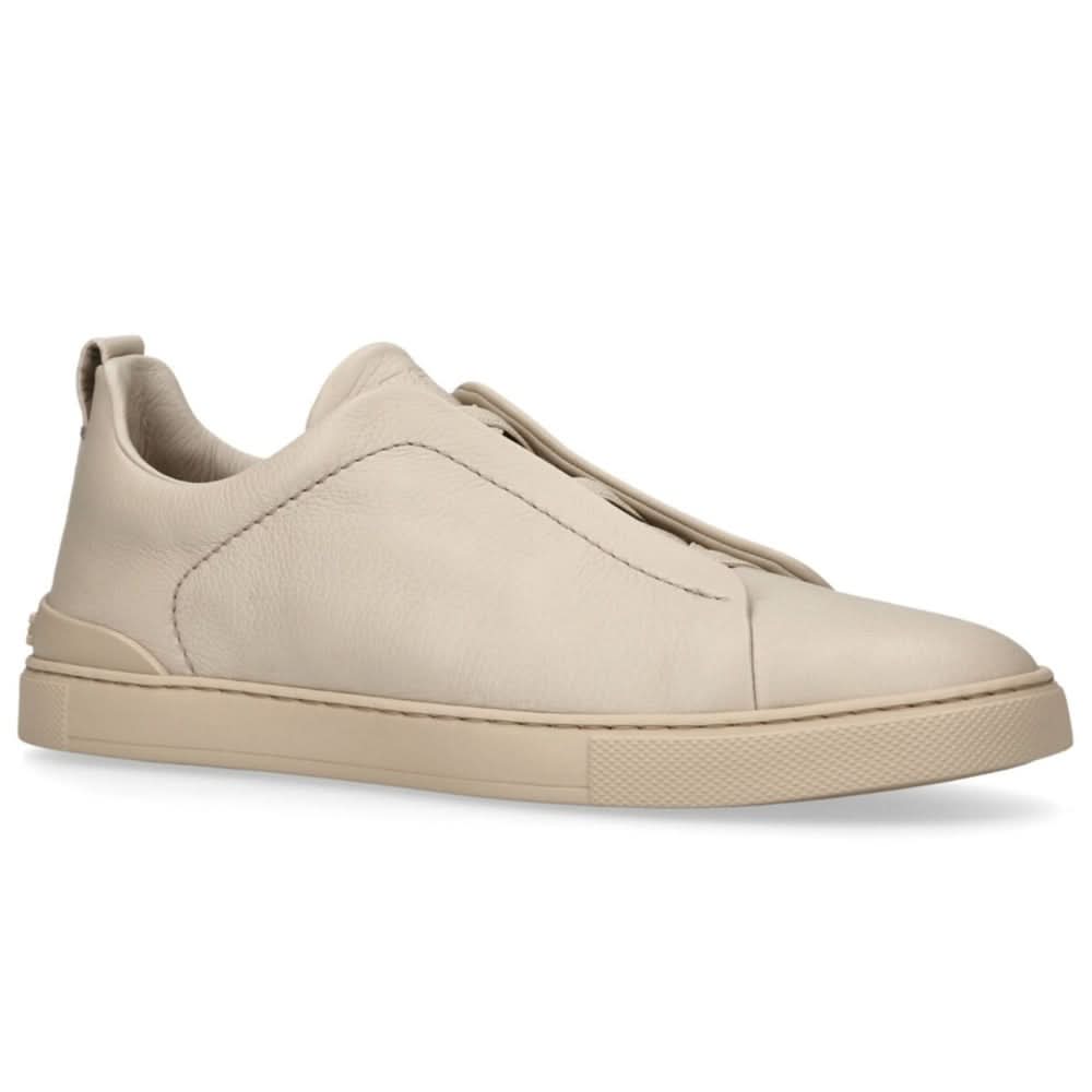 Zegna Triple Stich leather sneakers "Beige"