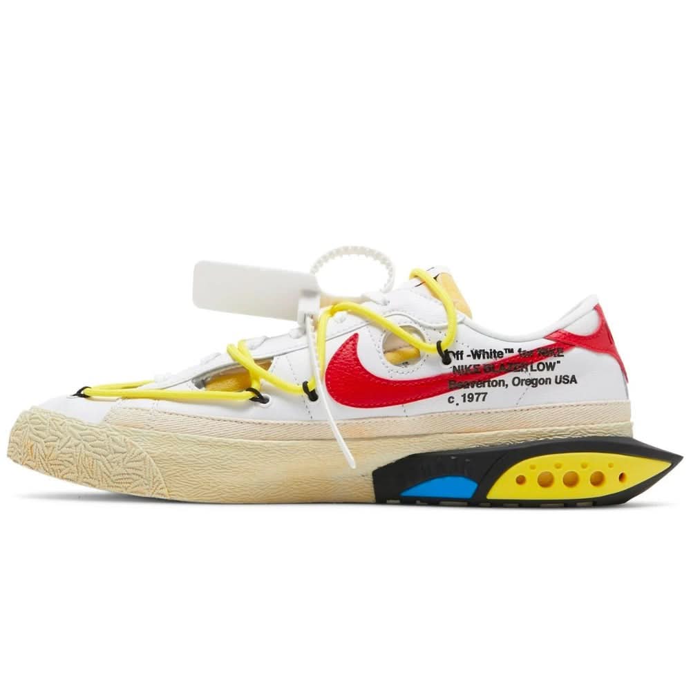 Off-White x Nike Blazer Low 'White University Red' - Copva