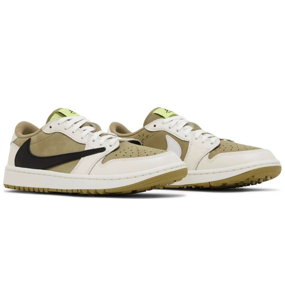 Travis Scott x Air Jordan 1 Low Golf 'Neutral Olive' - Copva