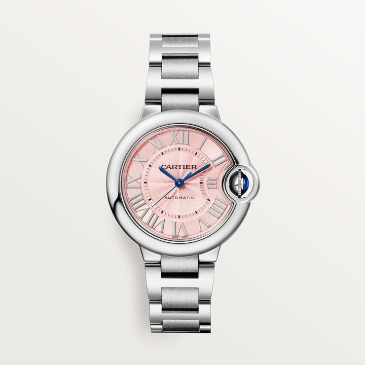 33 Mm, Movimiento Mecánico De Carga Automática, Acero