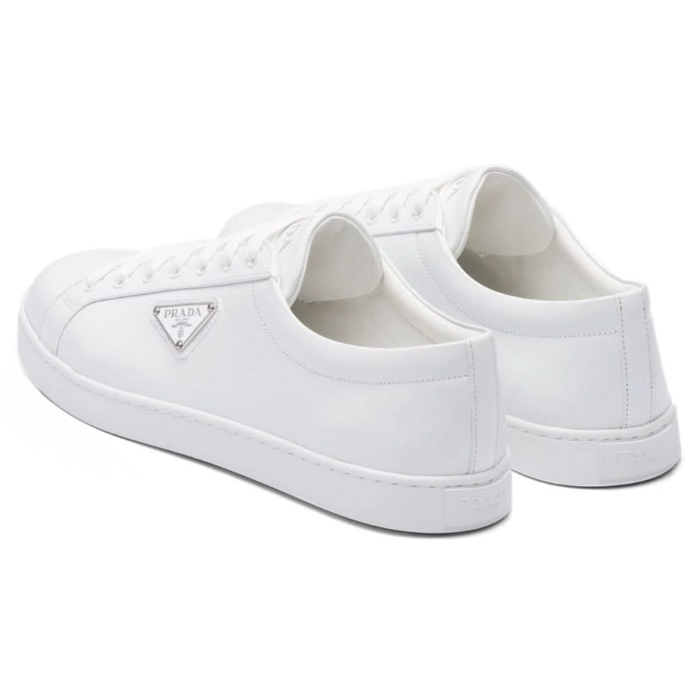 Prada Brushed Leather Sneaker 'White' - Copva