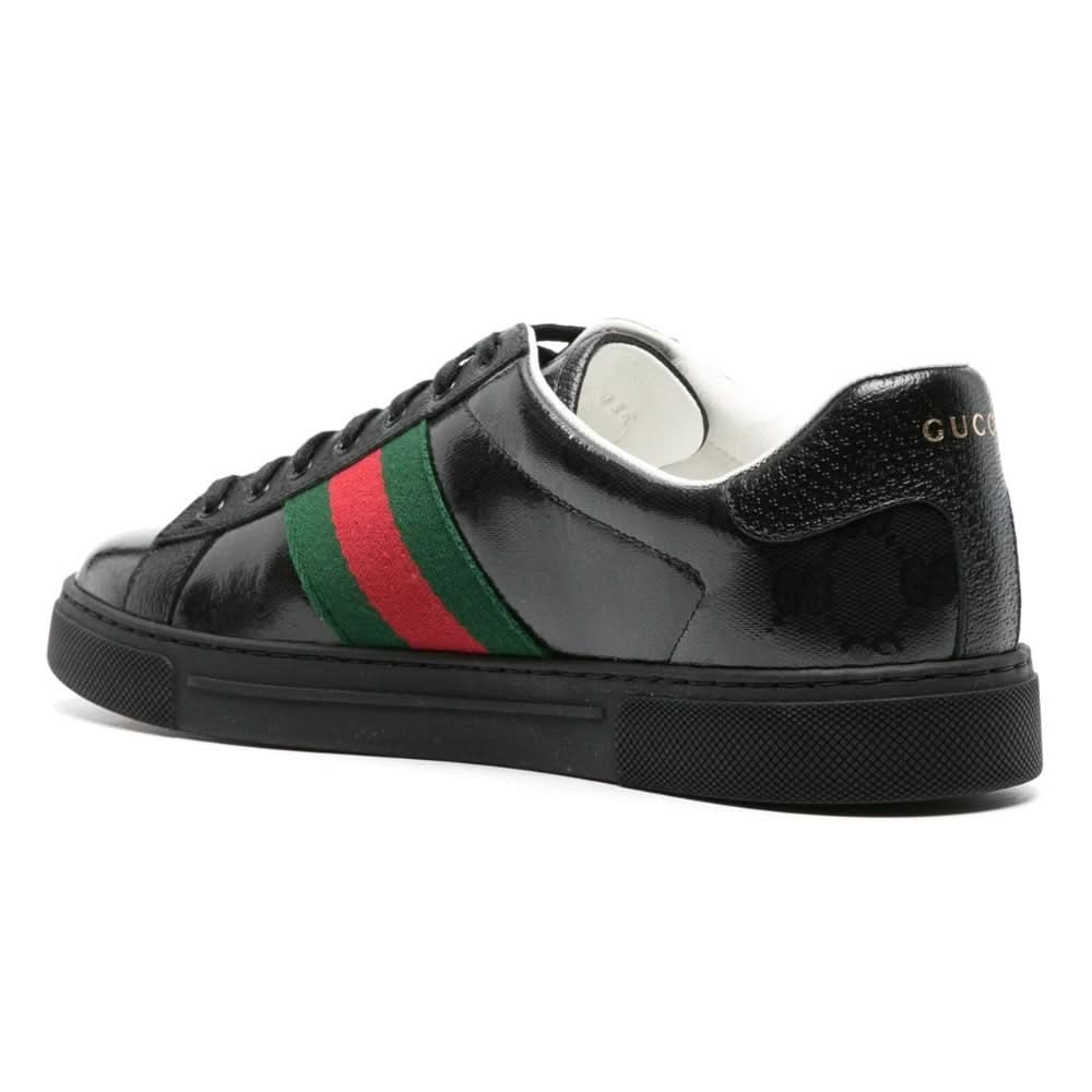 Gucci  Ace GG Crystal canvas sneakers 'Black' - Copva