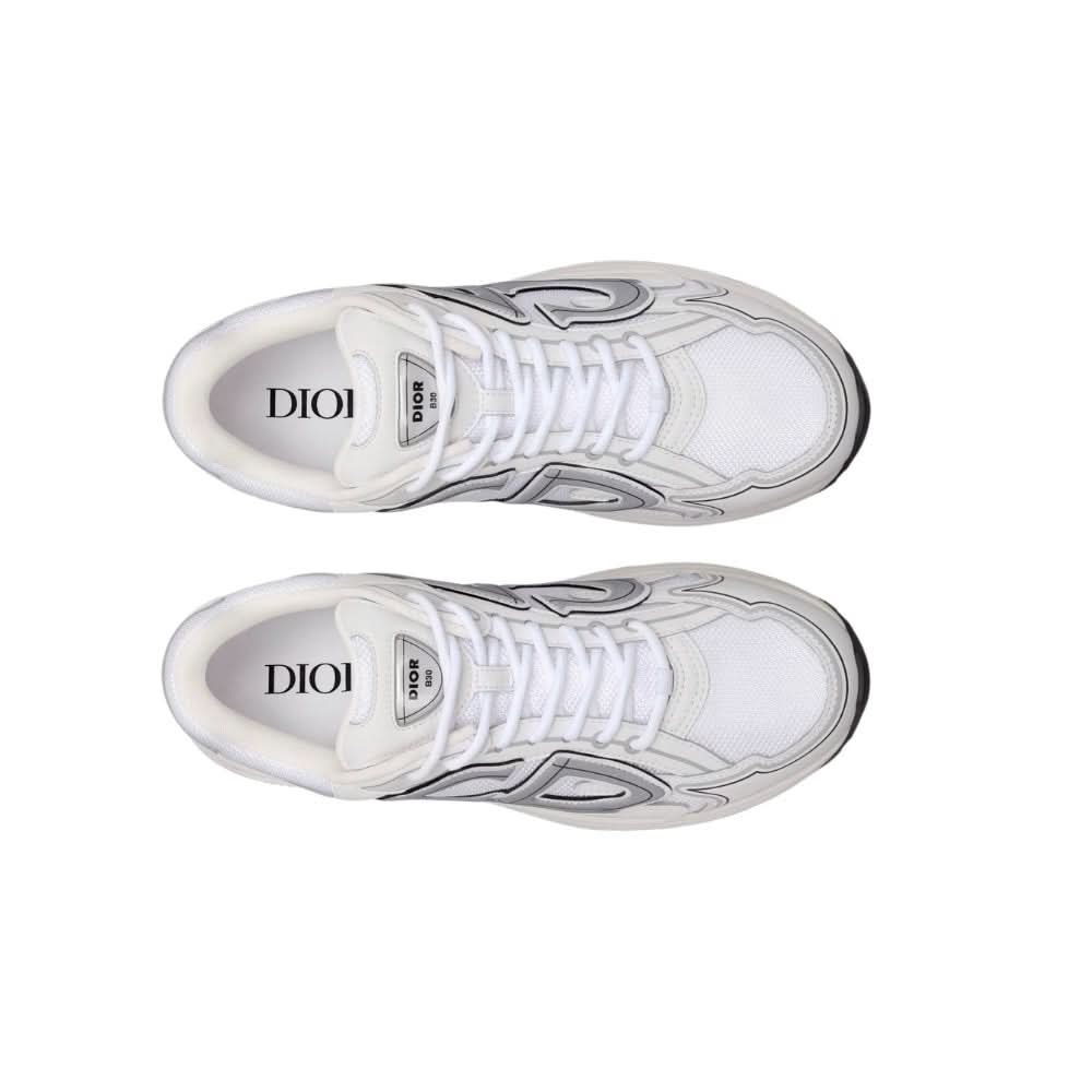 Dior B30 White Mesh And Technical Fabric Low Top Sneakers - Copva
