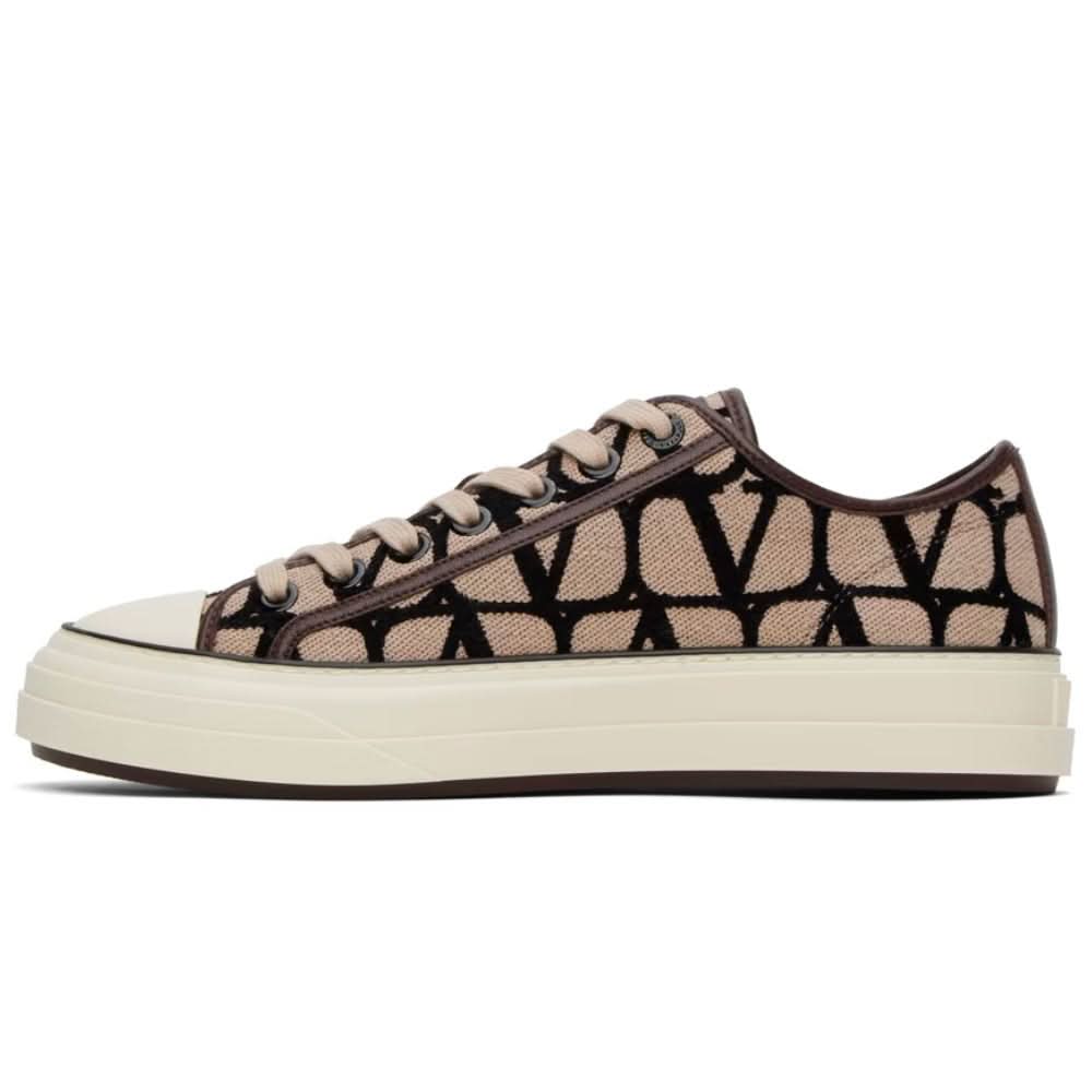 Valentino Garavani Beige & Black Totaloop Sneaker - Copva