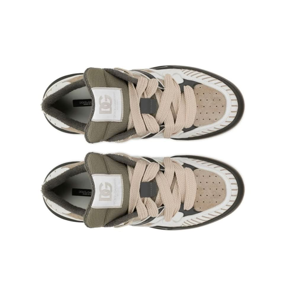 Dolce & Gabbana New Roma panelled 'white/khaki/beige' - Copva