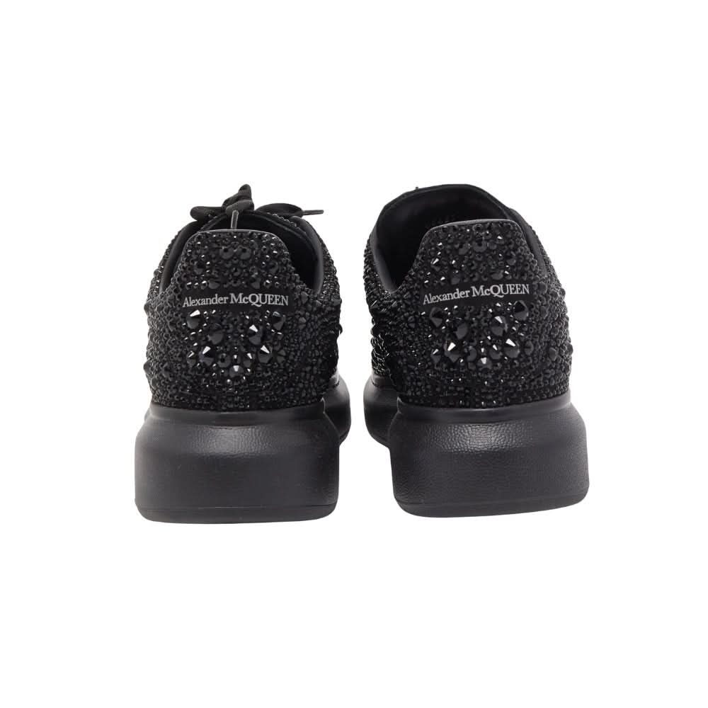 Alexander McQueen oversized Black Crystal Embellished Leather Oversized Sneakers - Copva