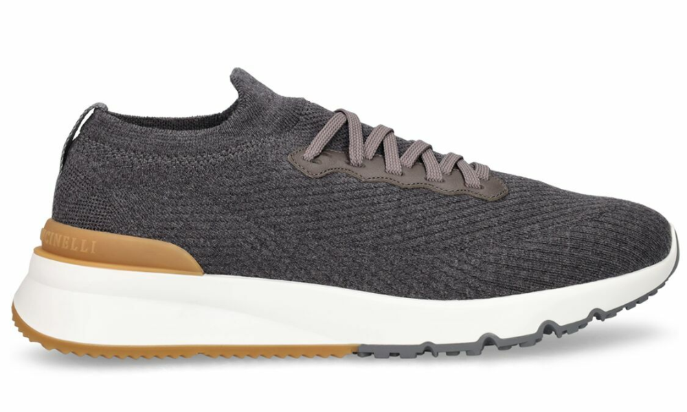 Brunello knitted low-top sneakers "Grey"