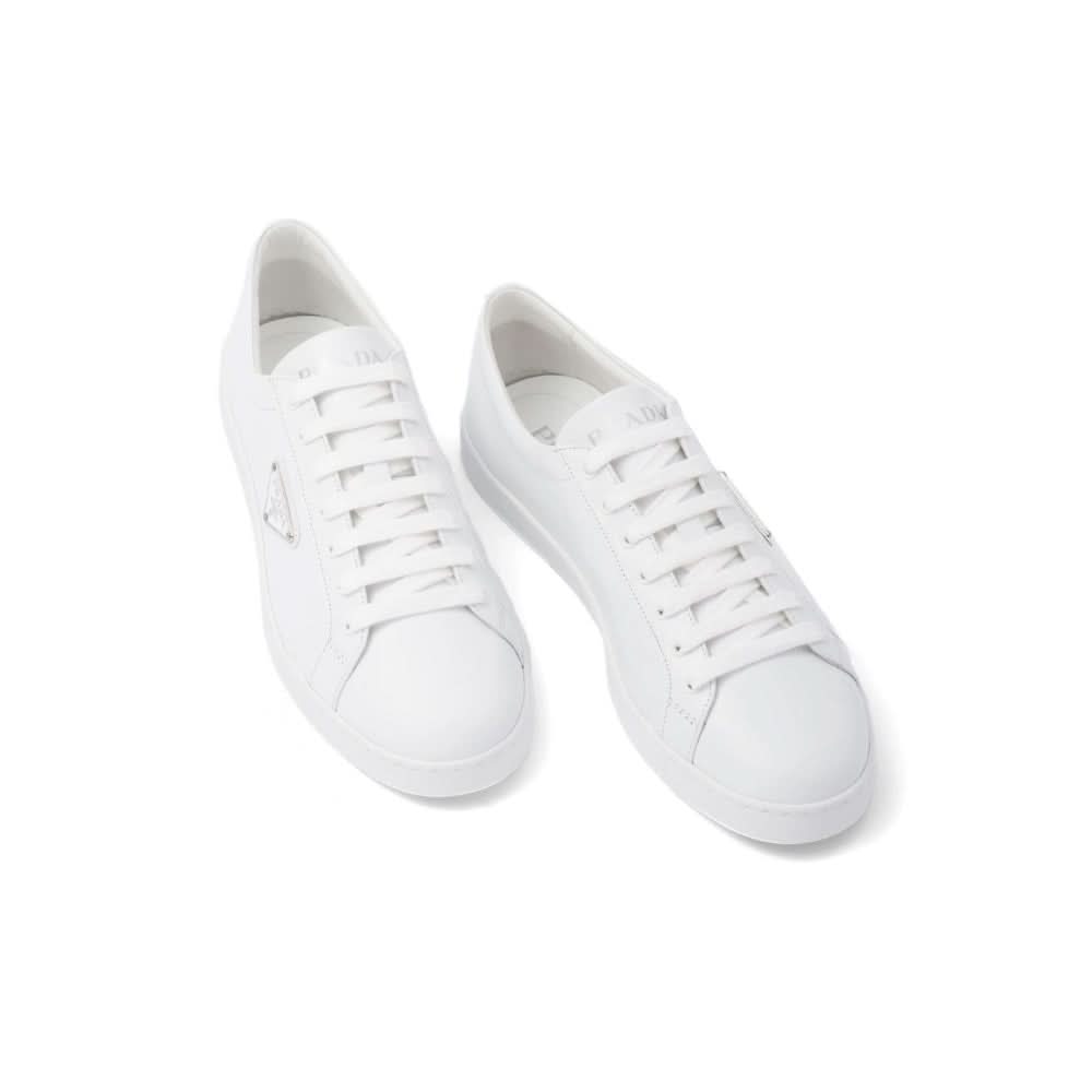 Prada Brushed Leather Sneaker 'White' - Copva