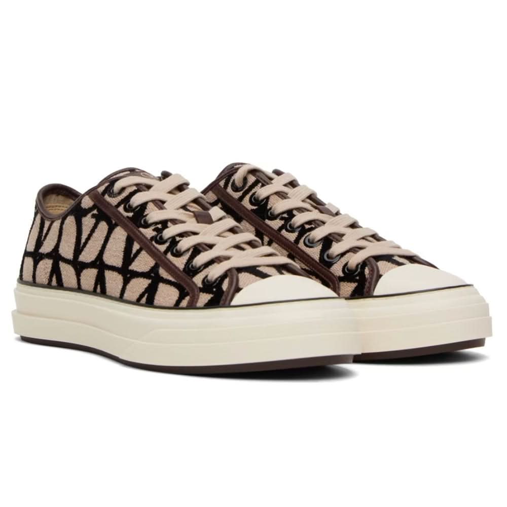 Valentino Garavani Beige & Black Totaloop Sneaker - Copva