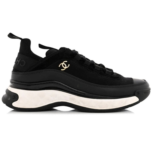 Chanel Velvet Calfskin & Mixed Fibers Sneaker 'Black' - Copva