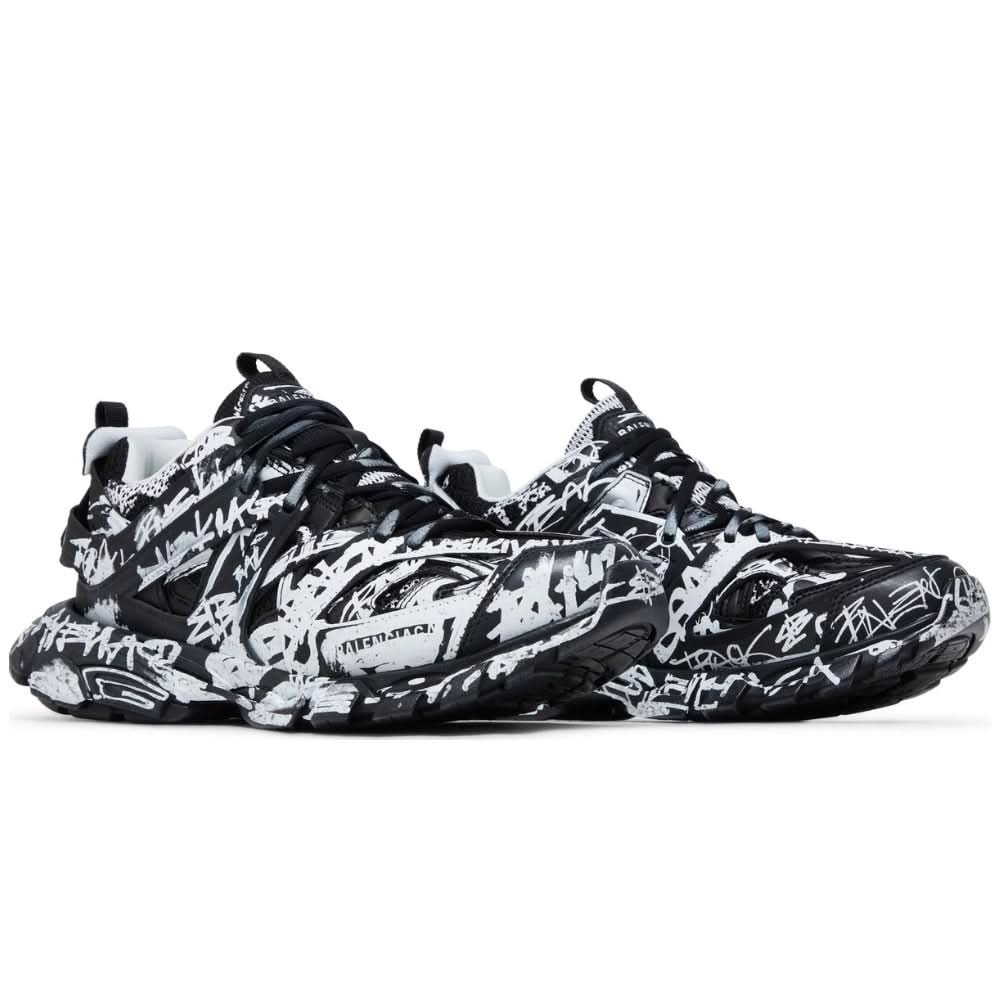Balenciaga Track Sneaker 'Graffiti - Black White' - Copva