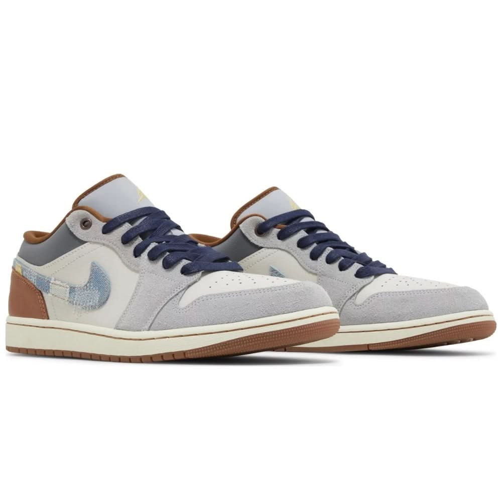 Air Jordan 1 Low SE 'Repaired Denim Swoosh' - Copva