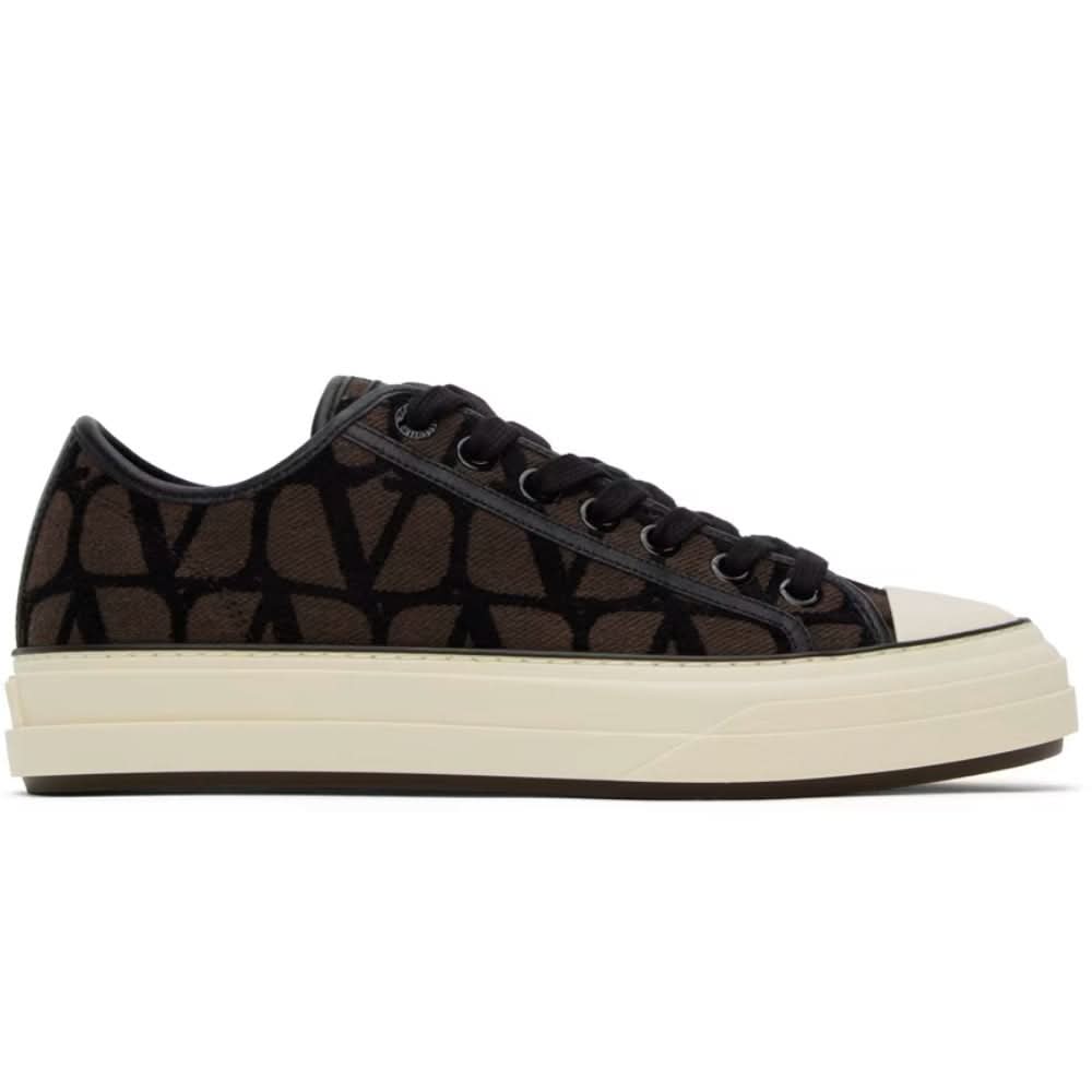 Valentino Garavani Brown Iconographe Totaloop Sneakers - Copva