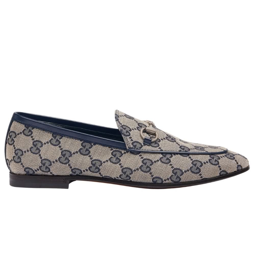 Women's Gucci Jordaan Loafer 'Beige Blue' - Copva