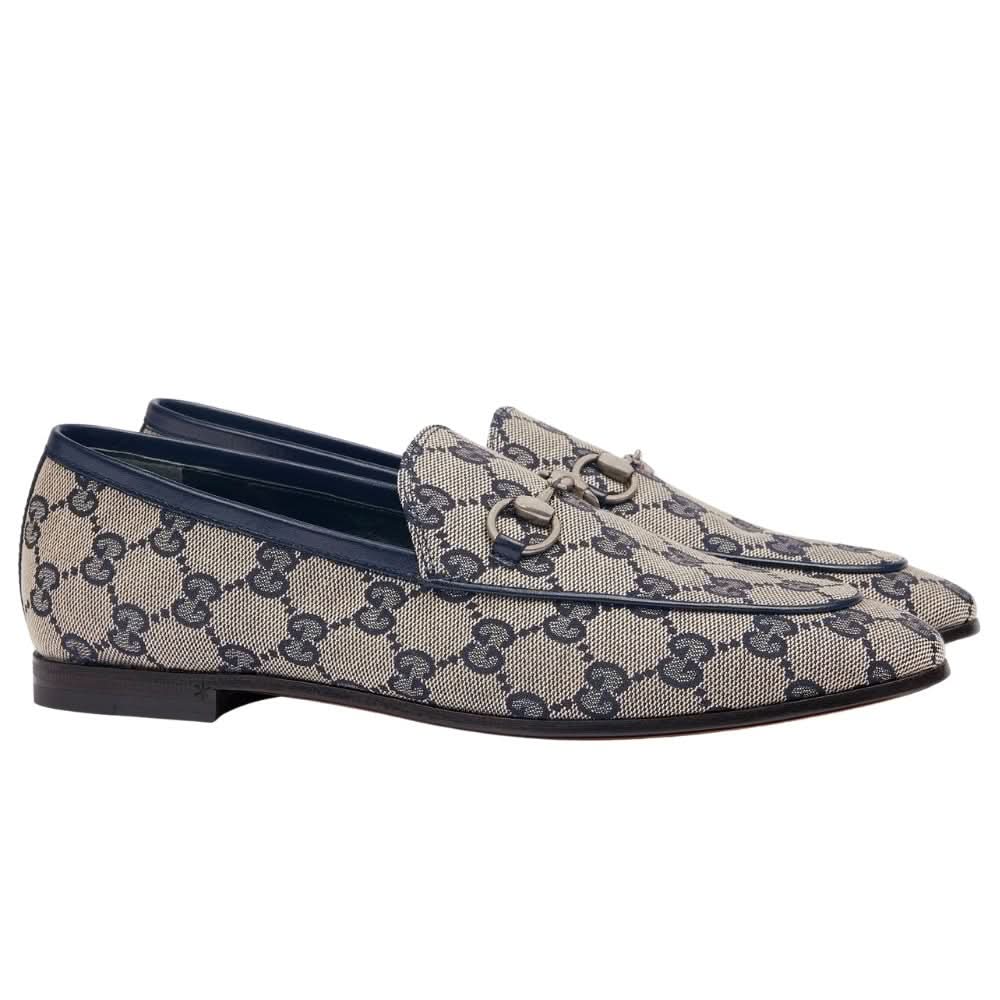 Women's Gucci Jordaan Loafer 'Beige Blue' - Copva