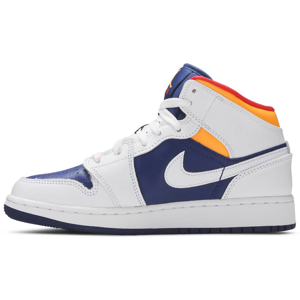 Air Jordan 1 Mid GS 'White Deep Royal Blue' - Copva