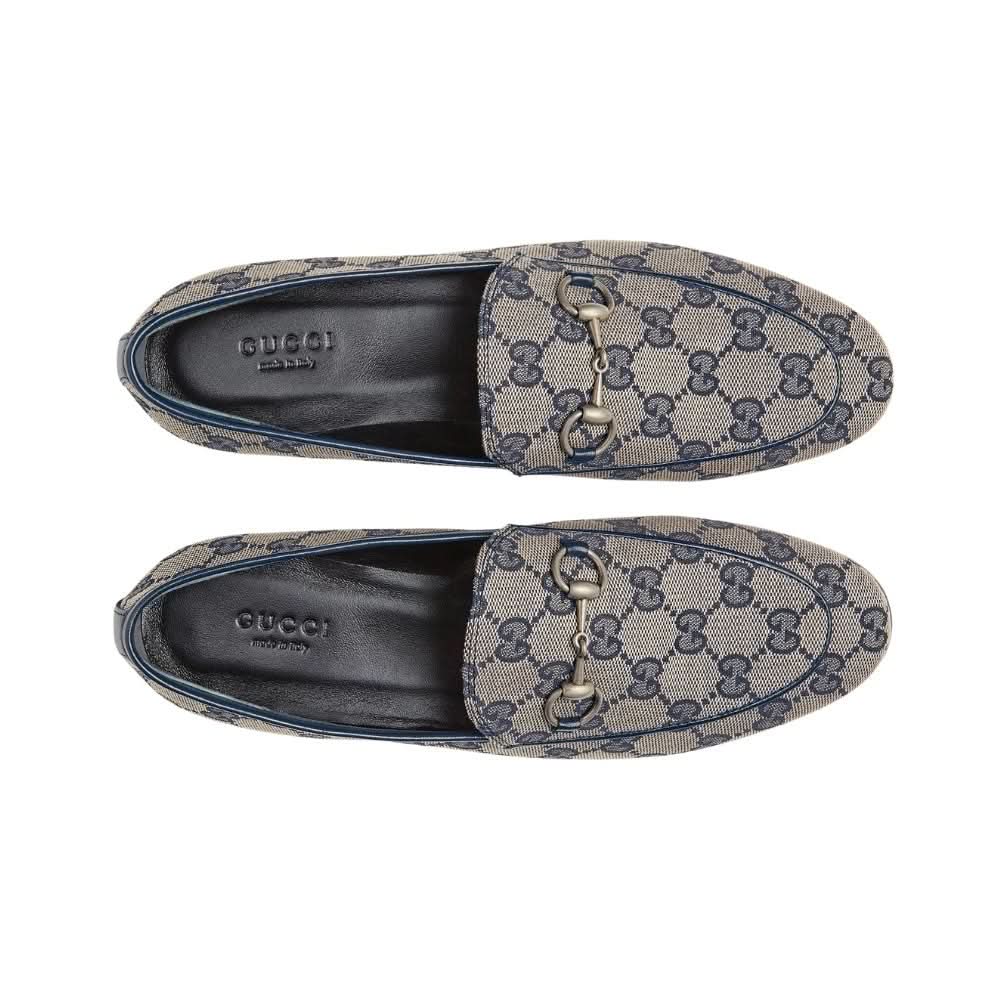 Women's Gucci Jordaan Loafer 'Beige Blue' - Copva