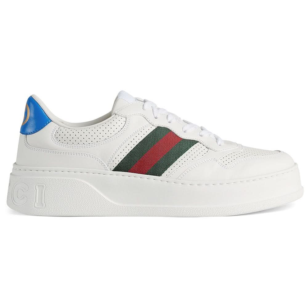 GUCCI Leather GG Embossed Sneakers "White" - Copva