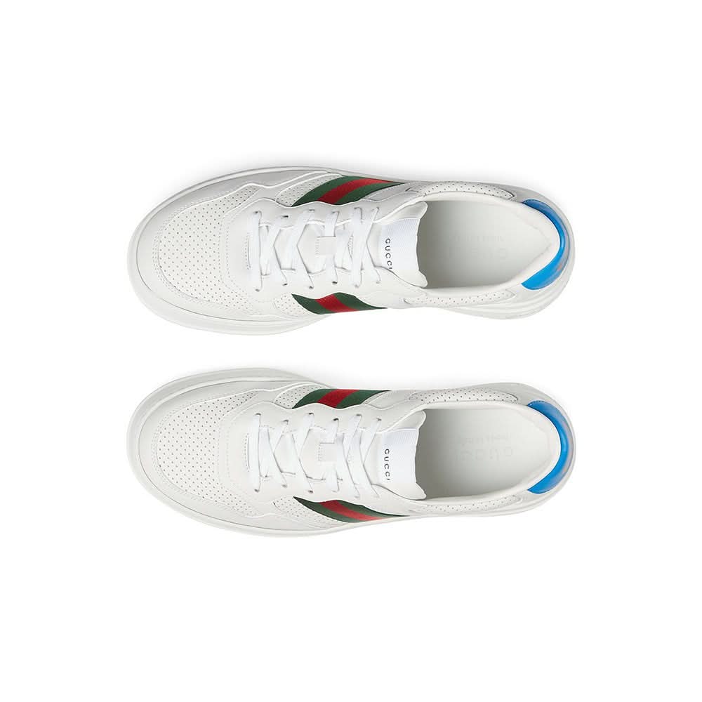 GUCCI Leather GG Embossed Sneakers "White" - Copva