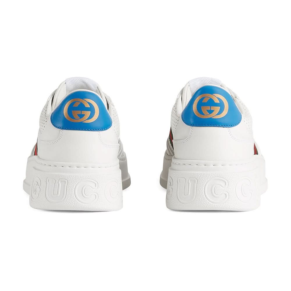 GUCCI Leather GG Embossed Sneakers "White" - Copva