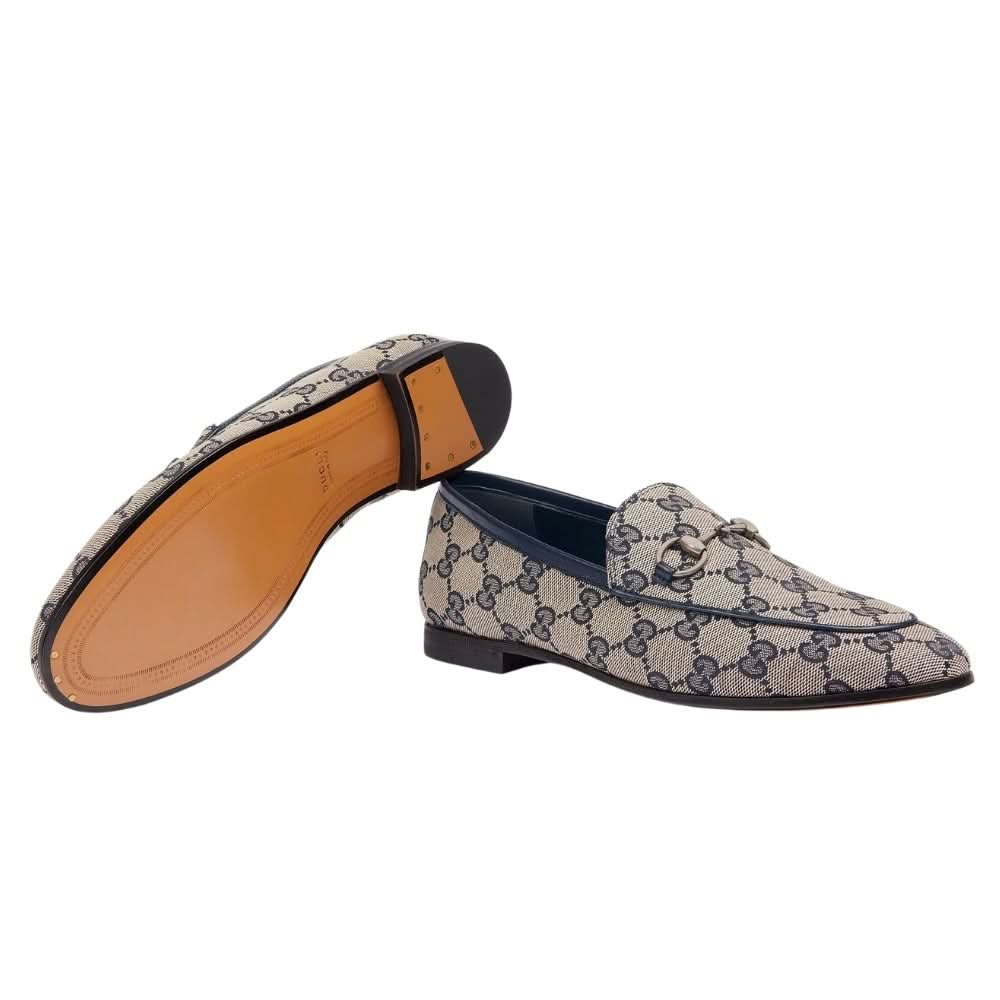 Women's Gucci Jordaan Loafer 'Beige Blue' - Copva