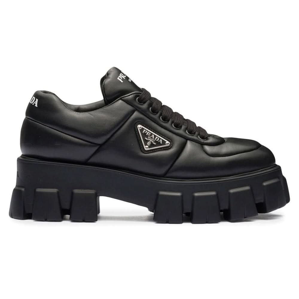 Prada Soft 55mm leather lace-up shoes - Copva