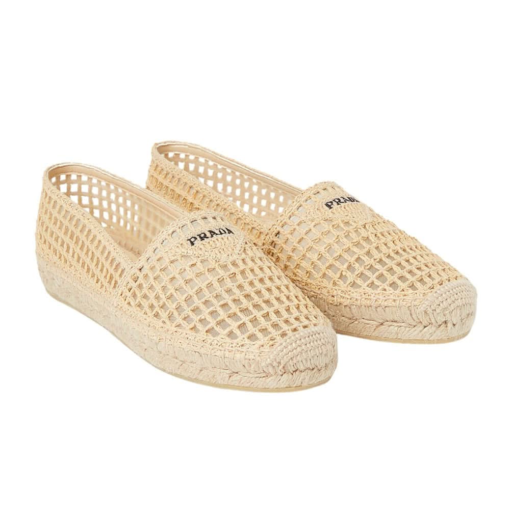 Prada Crochet espadrilles 'Natural' - Copva