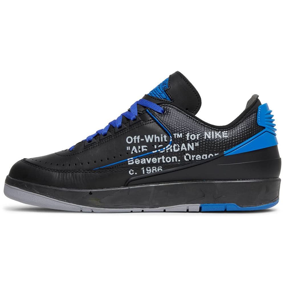 Off-White x Air Jordan 2 Retro Low SP 'Black Varsity Royal' - Copva