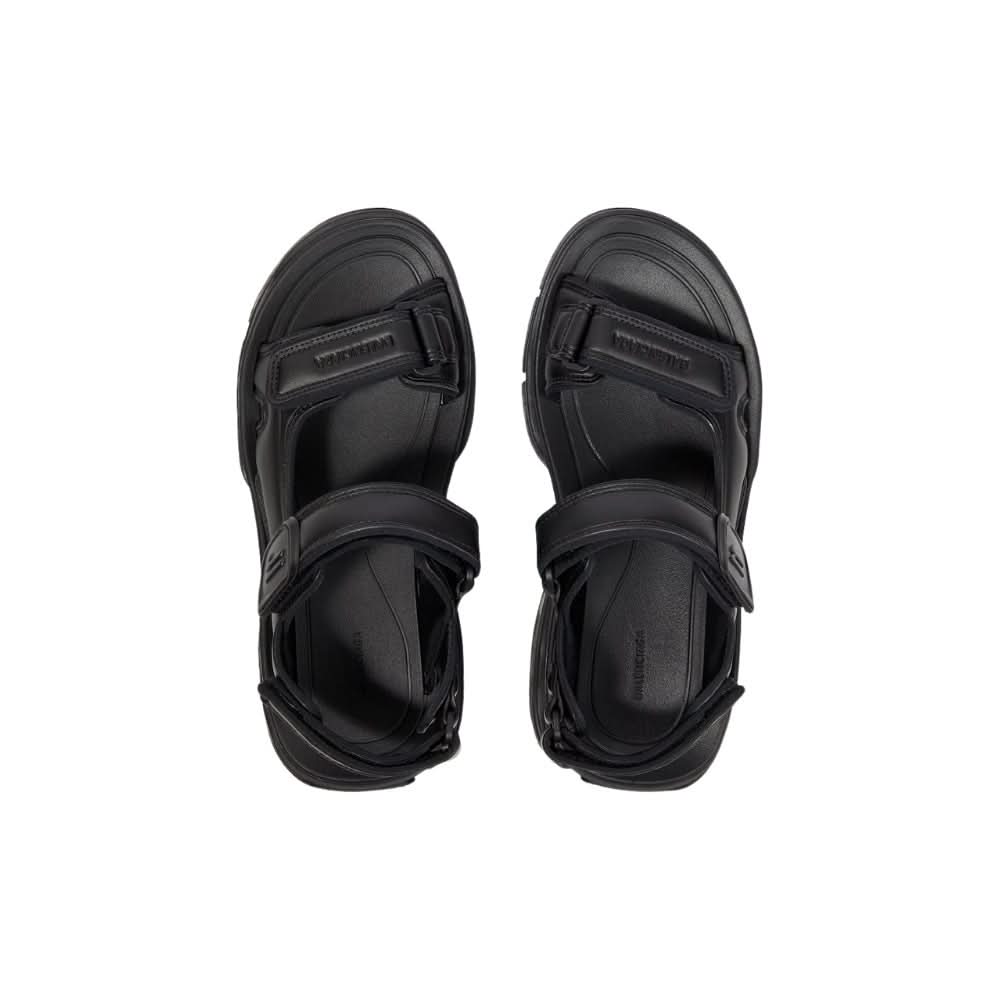 Balenciaga Tourist Sandal 'All Black' - Copva