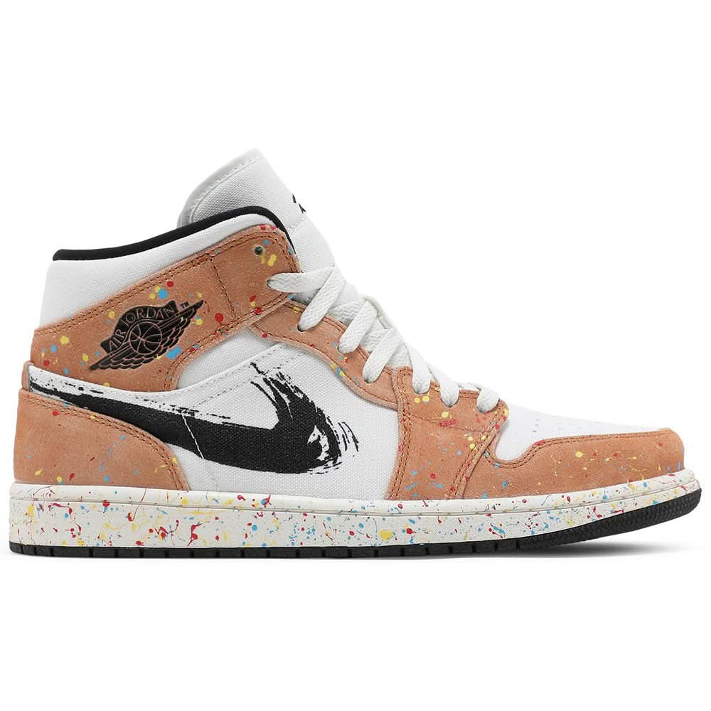 Air Jordan 1 Mid SE 'Brushstroke Paint Splatter' - Copva