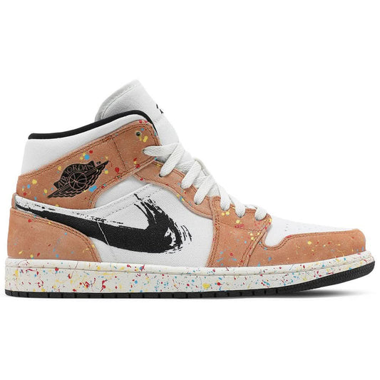 Air Jordan 1 Mid SE 'Brushstroke Paint Splatter' - Copva
