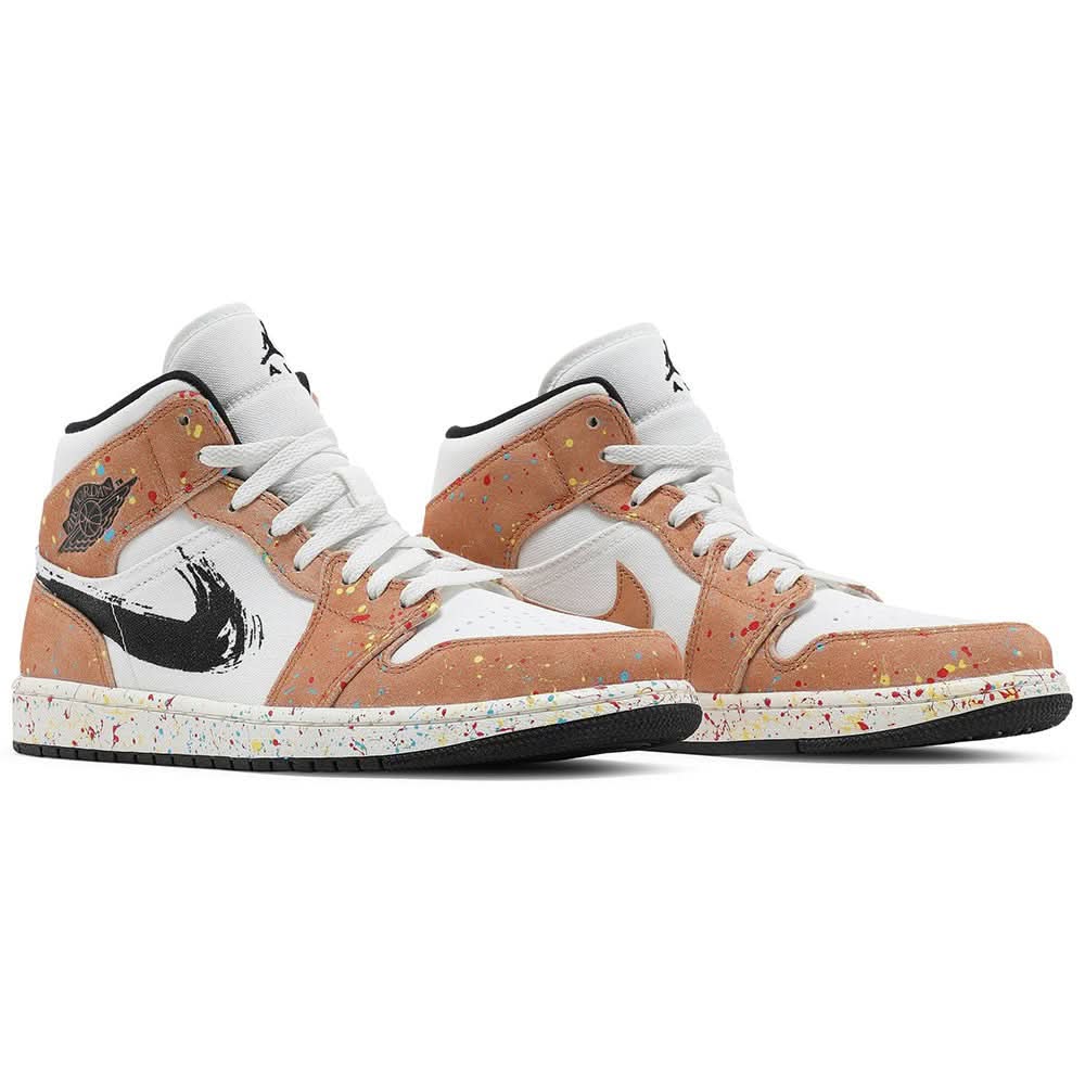 Air Jordan 1 Mid SE 'Brushstroke Paint Splatter' - Copva