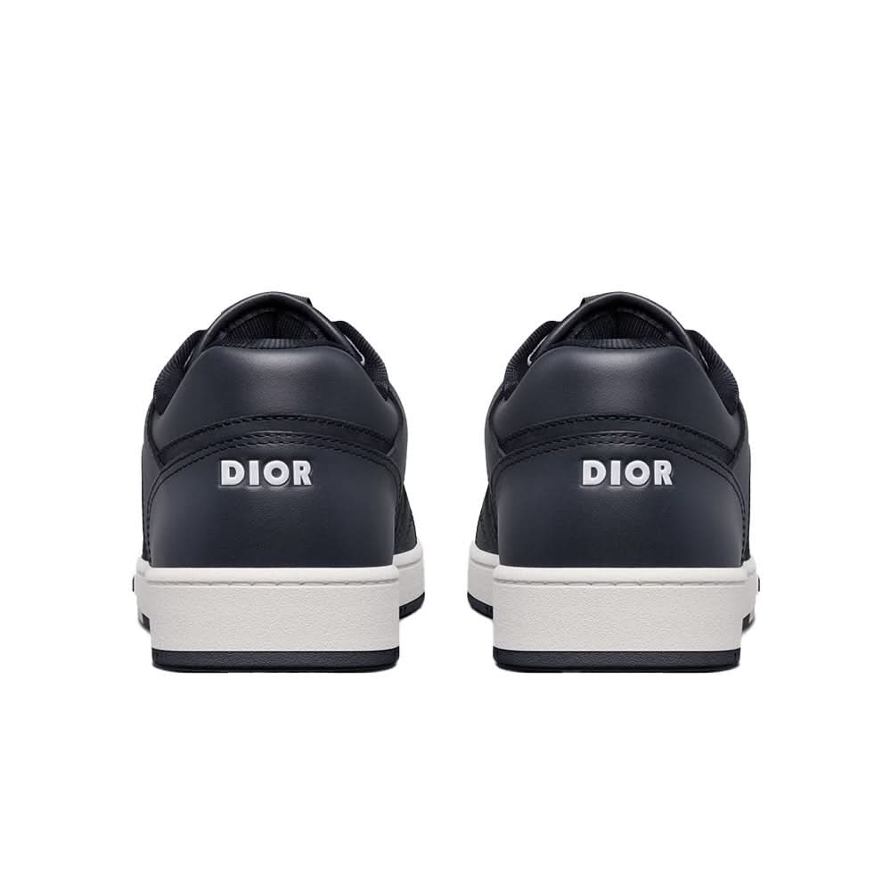 B27 LOW-TOP SNEAKER Navy Blue Smooth Calfskin and CD Diamond Canvas - Copva