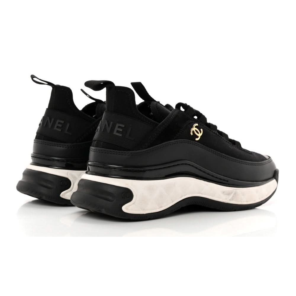 Chanel Velvet Calfskin & Mixed Fibers Sneaker 'Black' - Copva