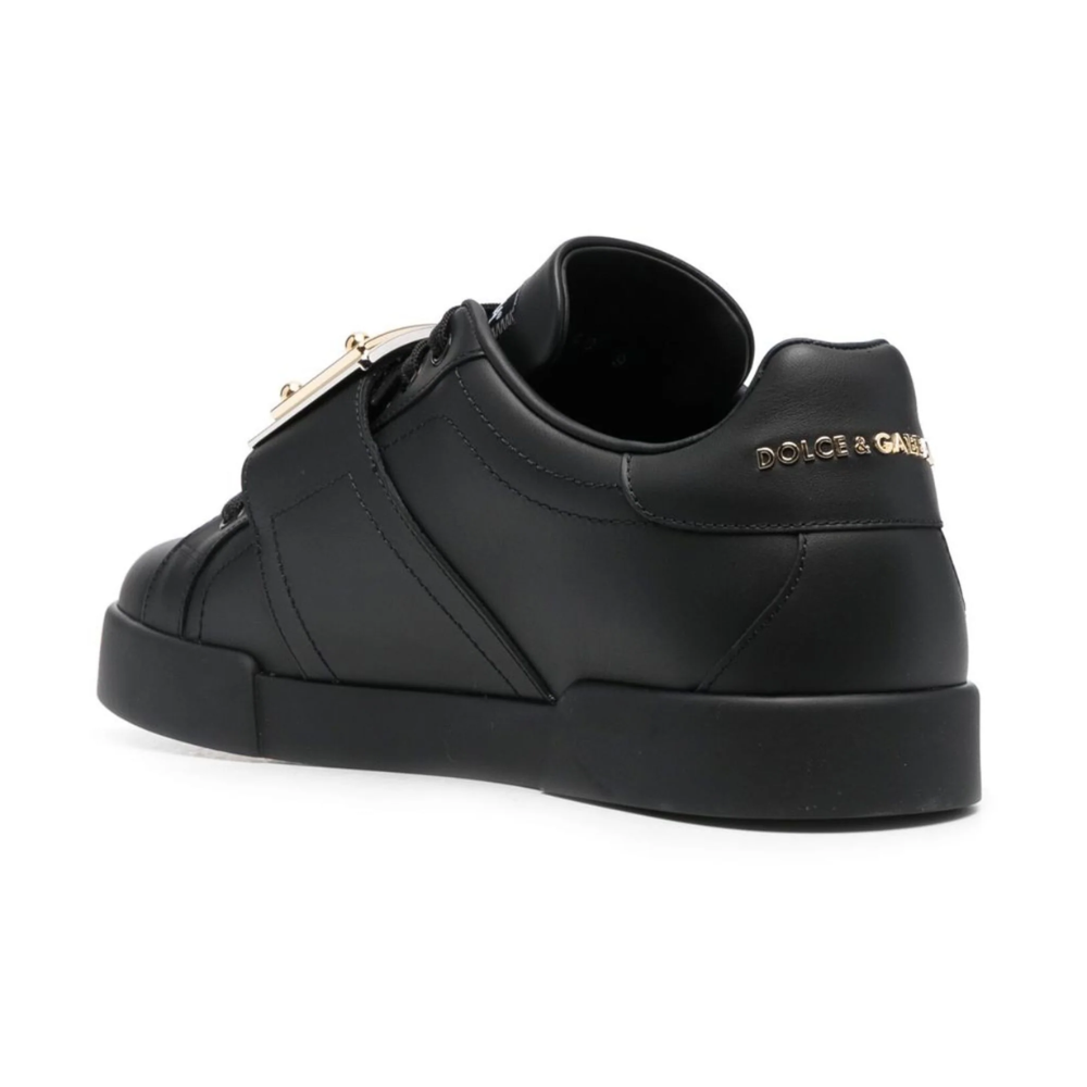 DOLCE & GABBANA  Leather Portofino Buckle "Black"