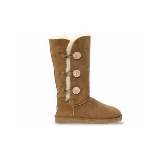 UGG Bailey Button Triplet II Chestnut Boots - Copva