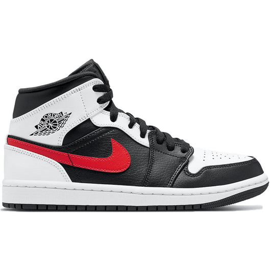 Air Jordan 1 Mid Black Chile Red White - Copva