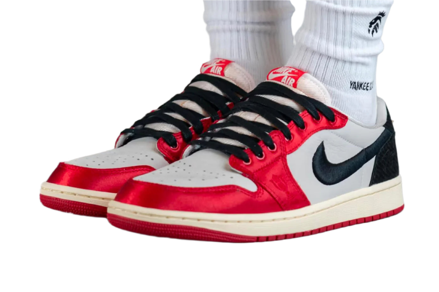Aj 1 Low Og X Trophy Room 'sail And Varsity Red'