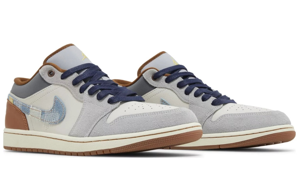 Aj 1 Low Se 'repaired Denim Swoosh'