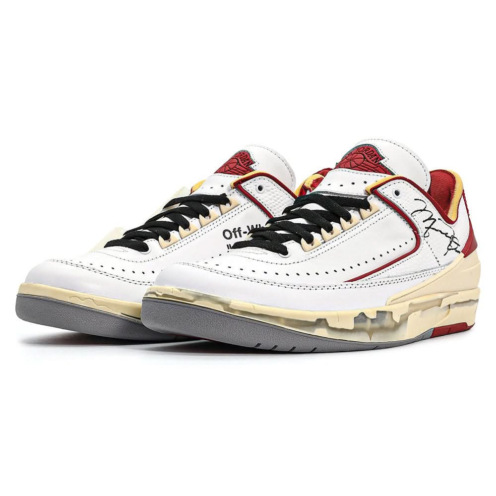 Air Jordan 2 Low x Off-White "White and Varsity Red" - Copva