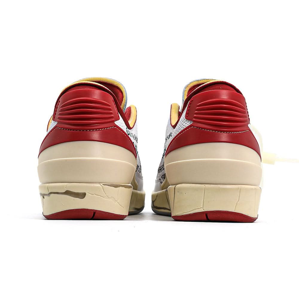 Air Jordan 2 Low x Off-White "White and Varsity Red" - Copva