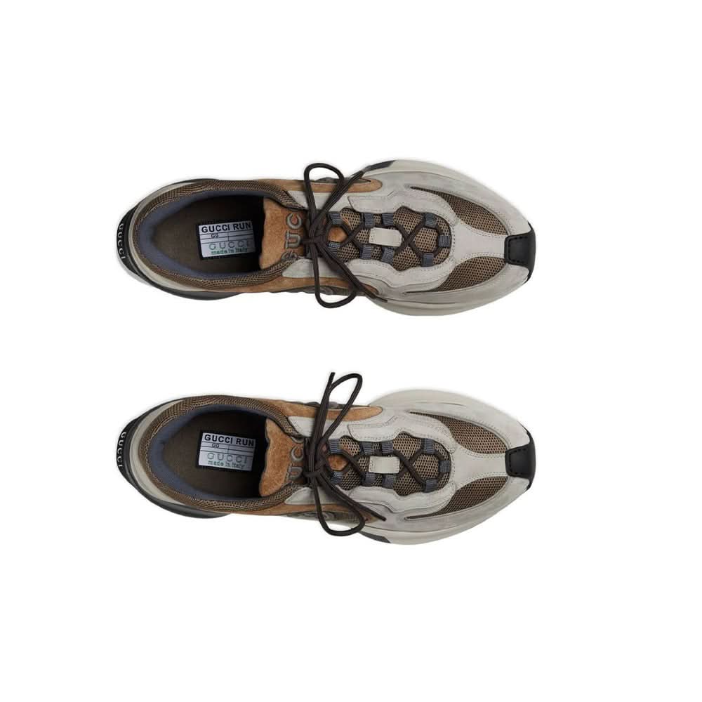 Gucci Run Sneaker 'Light Grey Brown' - Copva