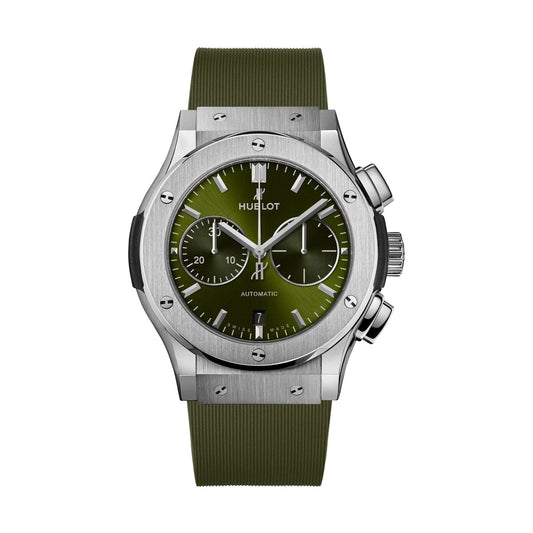 Hblot Classic Fusion Chronograph Titanium Green Men’s Watch-521.nx.8970.rx