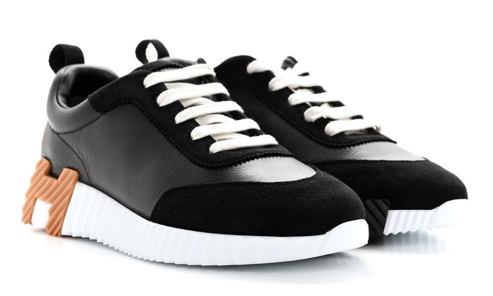 Herms Air Mesh Suede Goatskin Bouncing "Black"
